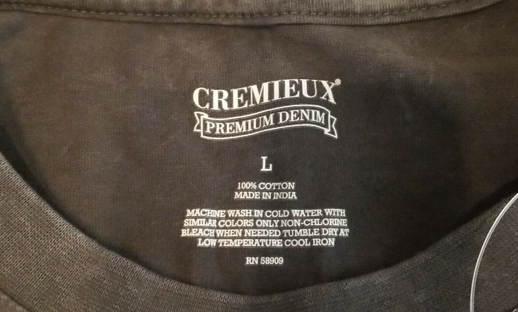 Cremieux Premium Denim Pullover LG Long Sleeve NWT, Dark Gray Design in yellow gallery