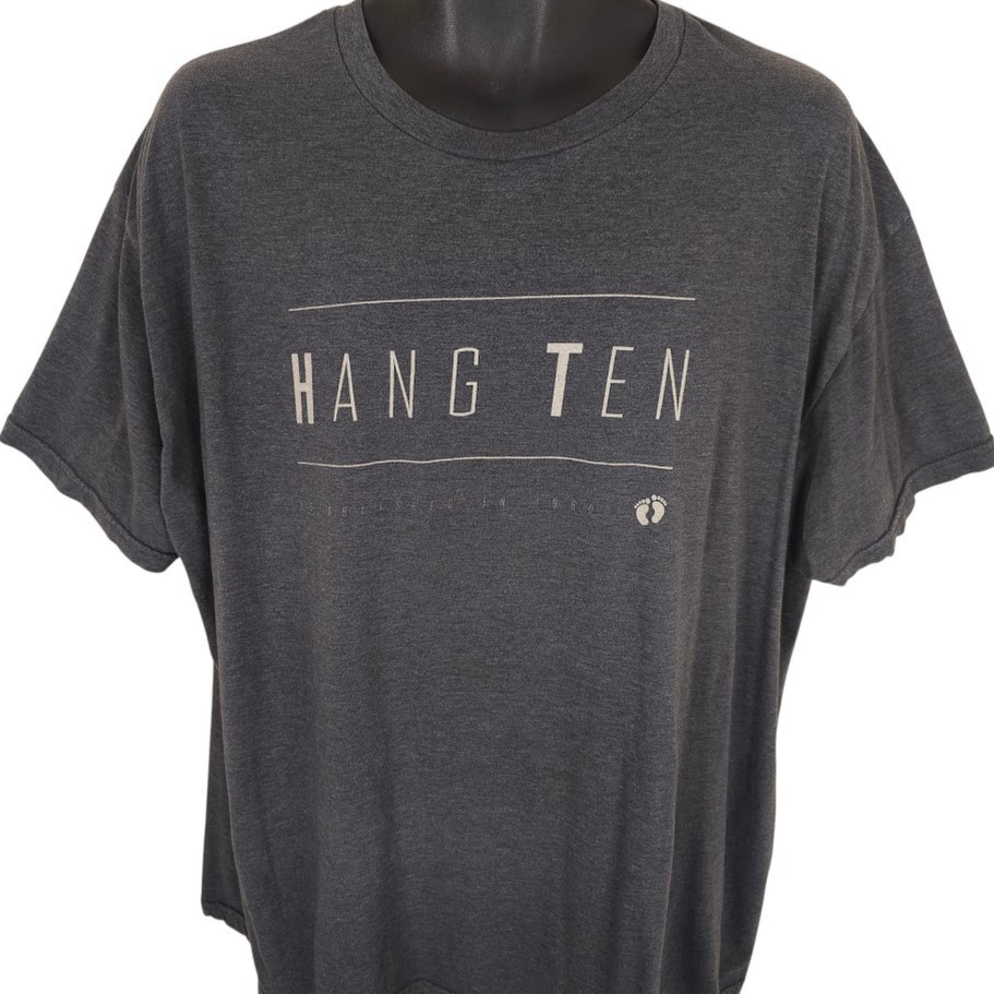 Hang Ten T Shirt Mens Size 2XL Gray Surfing Surfer gallery