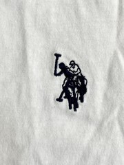 NWT U.S. Polo Assn. Men’s Solid V-Neck Short Sleeve Cotton T-Shirt in White, XXL