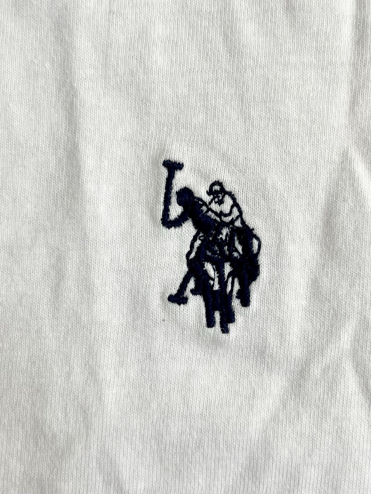 NWT U.S. Polo Assn. Men's Solid V-Neck Short Sleeve Cotton T-Shirt in White, XXL gallery