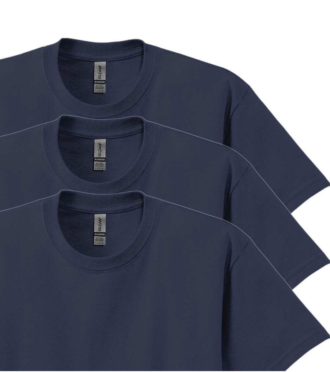 Lot Of 3 Gildan Men's Ultra Cotton Plain Crew Neck Short Sleeves T-Shirt (G200) gallery