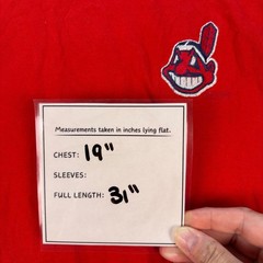 Pro Player Cleveland Indians Chief Wahoo Mens V-Neck MLB T-Shirt Red Size Medium