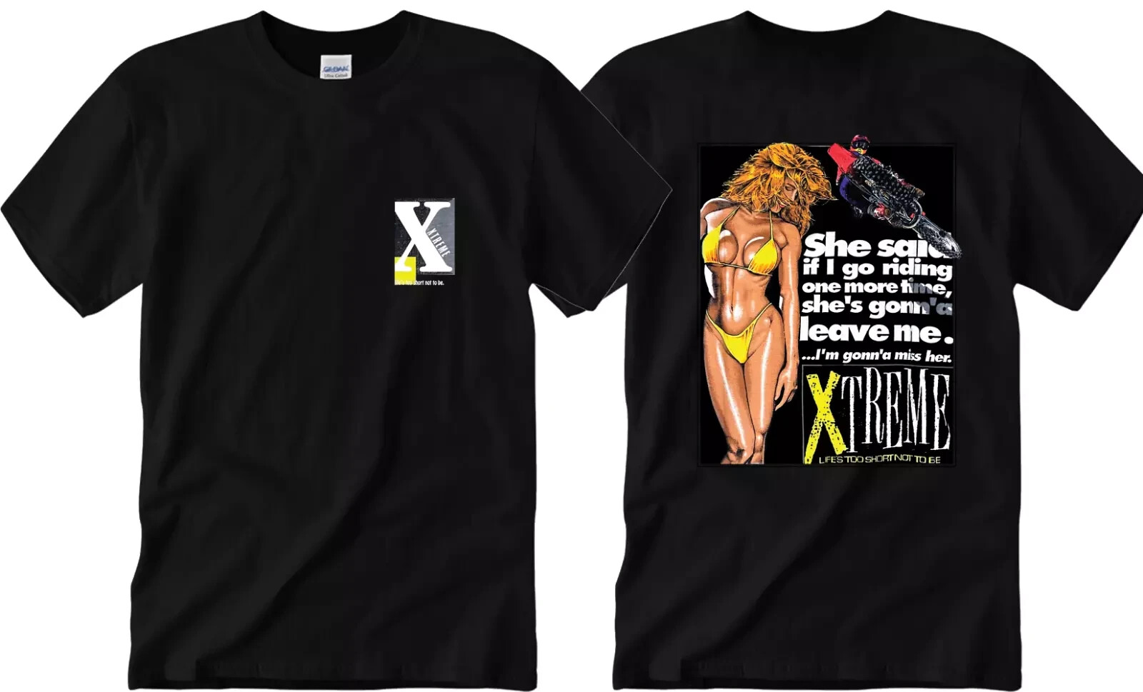 Vintage 1993 Xtreme Racing Motocross Single Stitch T-Shirt Black gallery