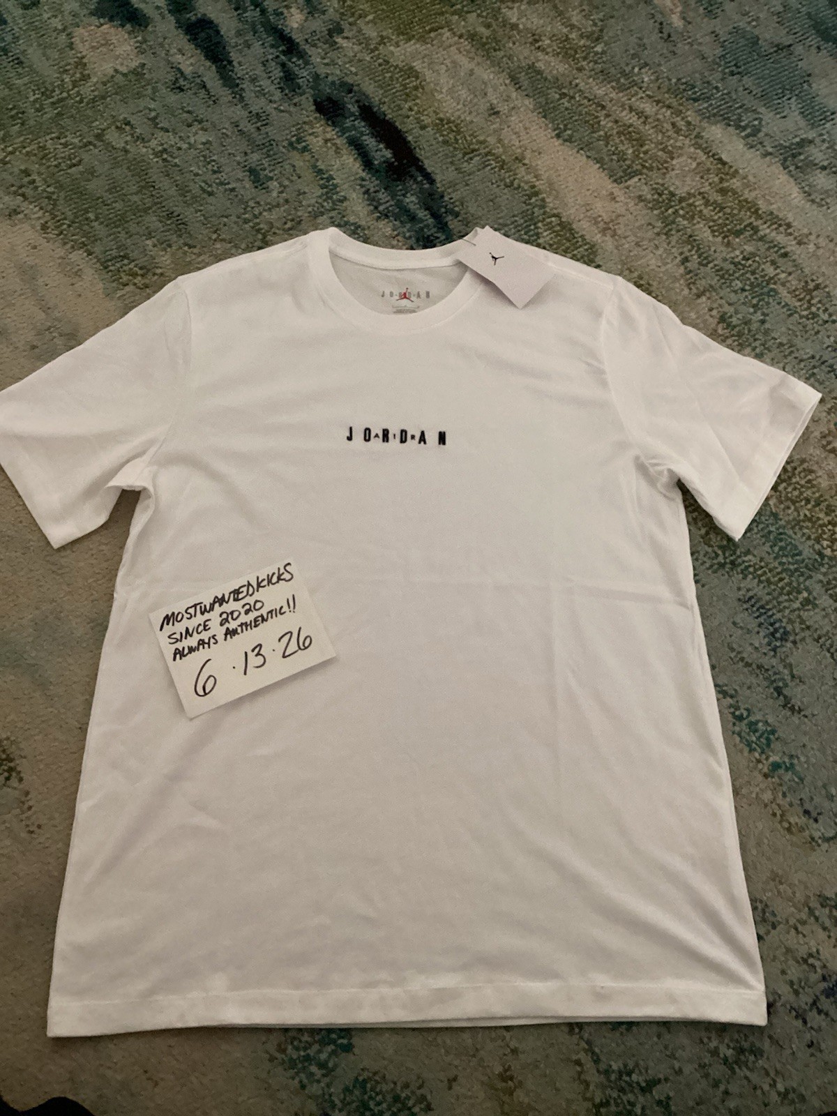 NWT Nike Air Jordan Air EMB White & Black T-Shirt Men’s Sz L FREE SHIPPING!!!