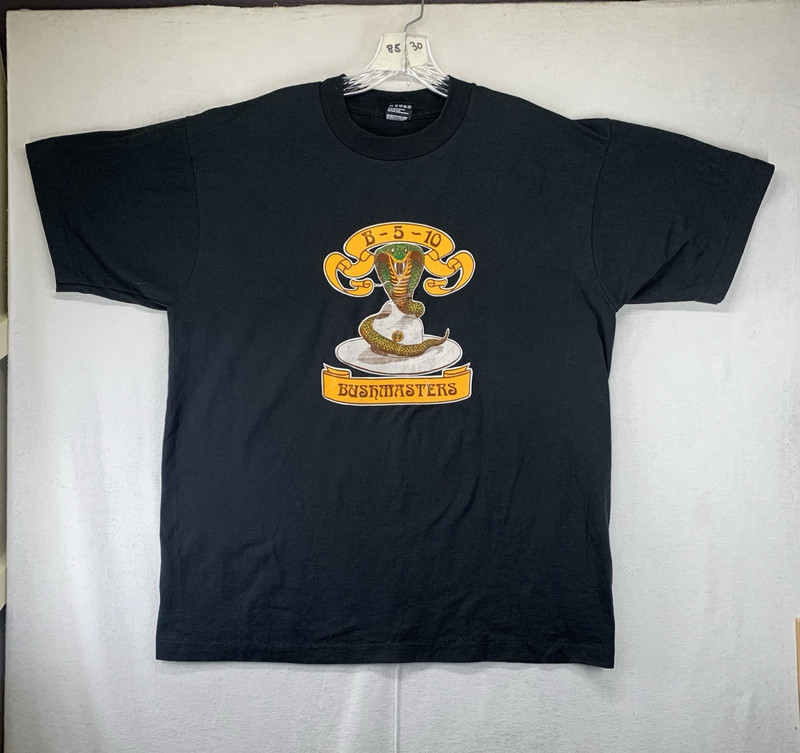 Vintage 90s B-5-10 Bushmaster Single Stitch T Shirt  XL America Military Iron On