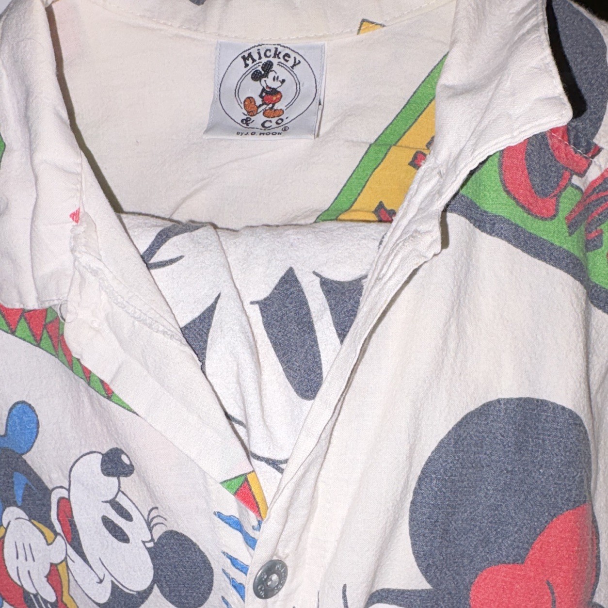 Mickey & Co. Disney Mickey Minnie Aloha Shirt & Shorts Set Drawstring White gallery