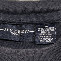 Ivy Crew Classics M Short Sleeve Dark Blue Cotton Breast Pocket Vintage T-Shirt