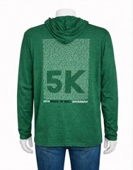 NWT Savannah Rock N Roll Marathon 5K Mens Lightweight Hoodie TShirt Long Sleeve