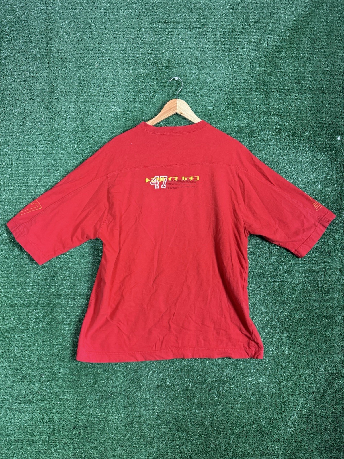 VTG Levis Silver tab 47 Top Drawer Clothing T Shirt Adult L Red Chinese Letter gallery