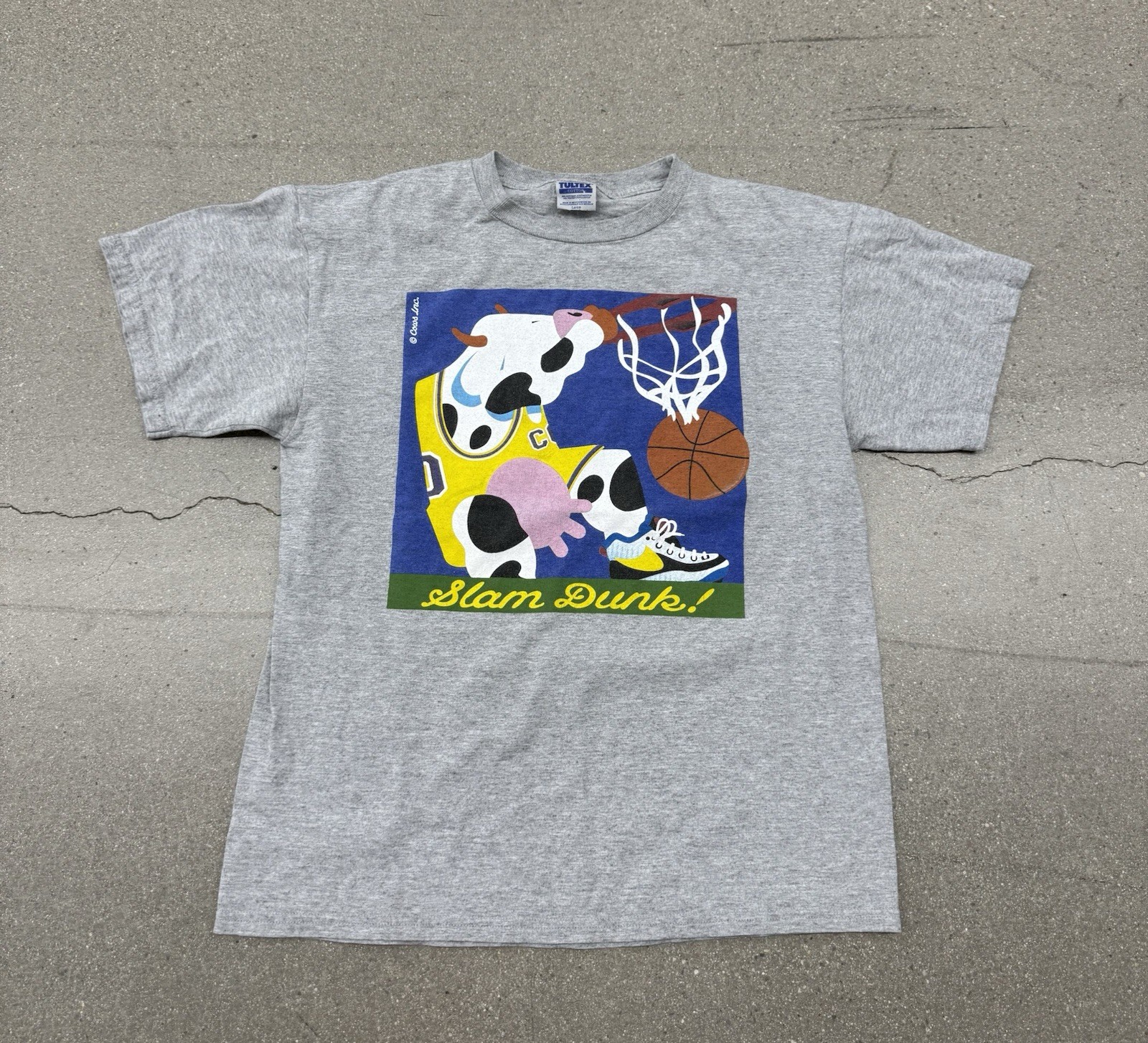 Vintage 90’s Cows Banff Canadian Shop Souvenir Graphic T-shirt L Men’s Gray gallery