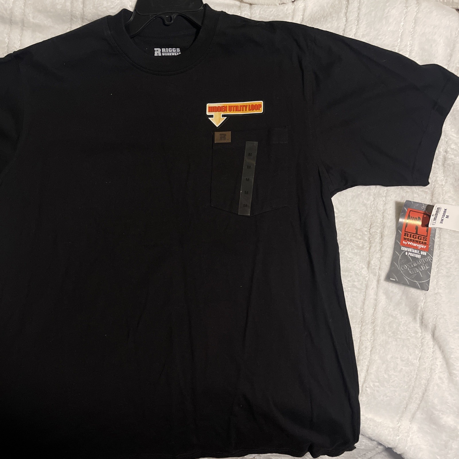 Wrangler Riggs Workwear Short Sleeve Pocket Utility Loop T Shirt Mens black gallery