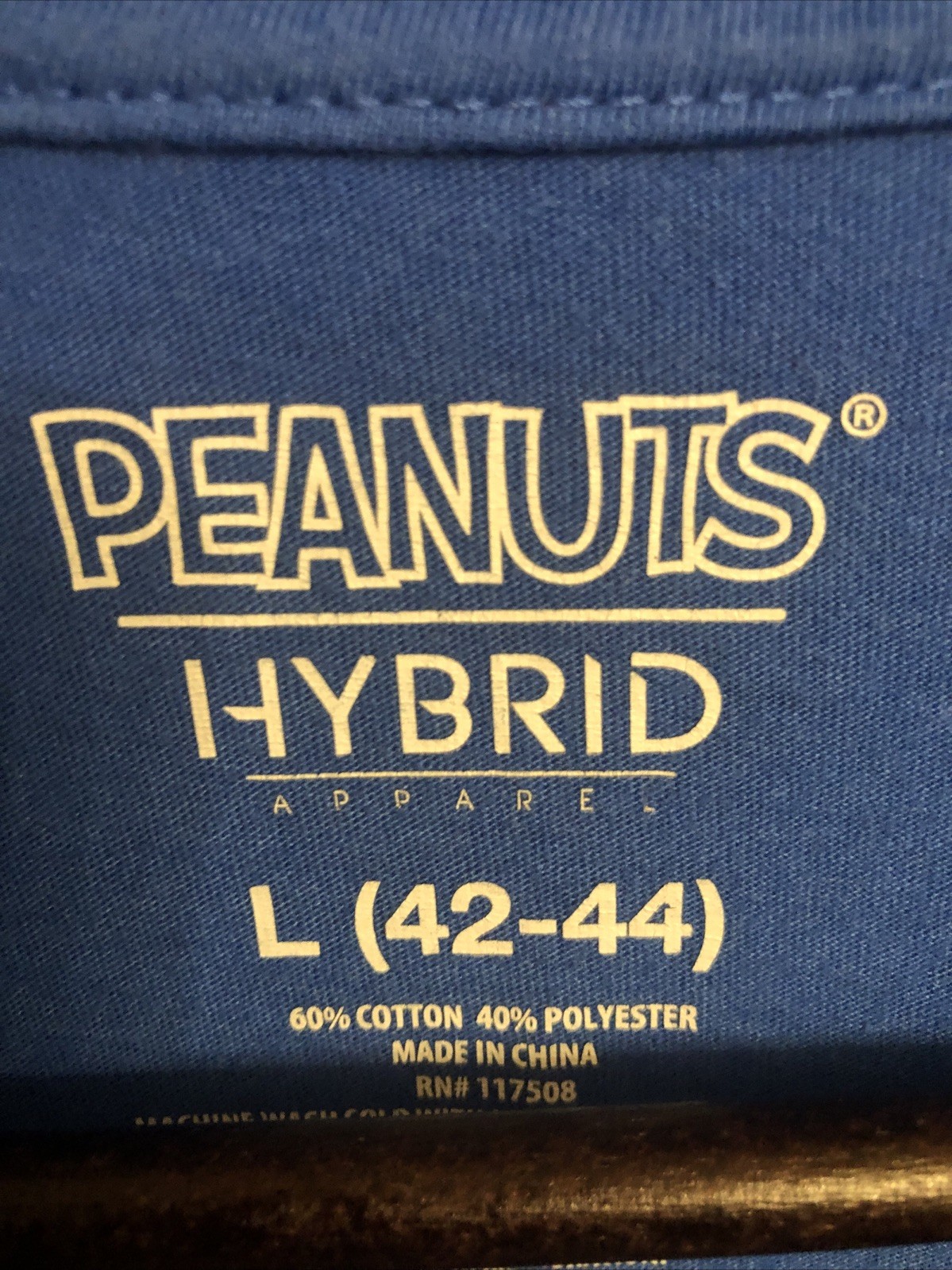 Peanuts Hybrid Snoopy I Can't Even Blue T-Shirt. Mens Size Large P2P 20.5” L 28” gallery