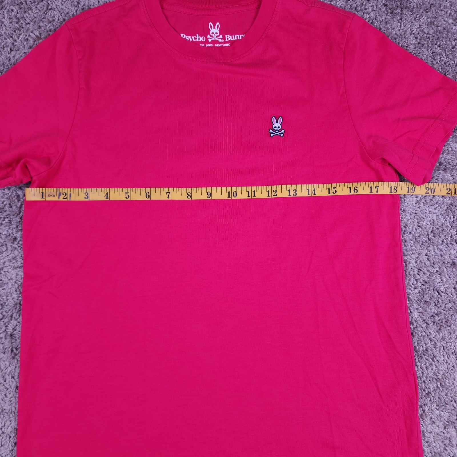 Psycho Bunny T-Shirt Mens 3 Medium Pink Pima Cotton Logo Tee Peru Casual Soft gallery