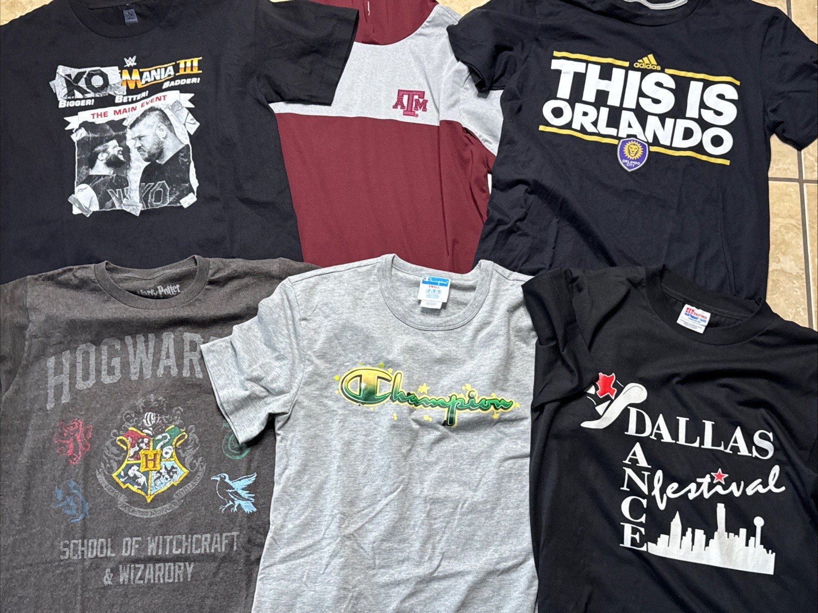 (48 Pc) Random Lot of Graphic TShirts Mixed All Sizes USA Brands Vintage Sports gallery