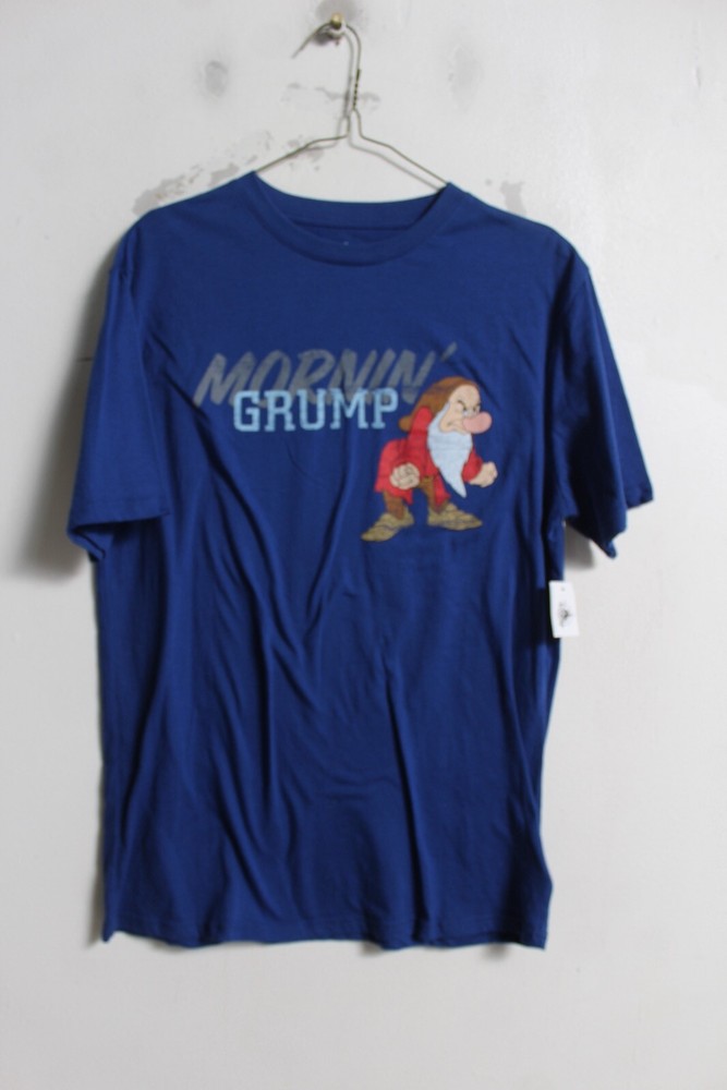 Disney Parks Grumpy T-Shirt – Blue – Size Small S NEW (H32)