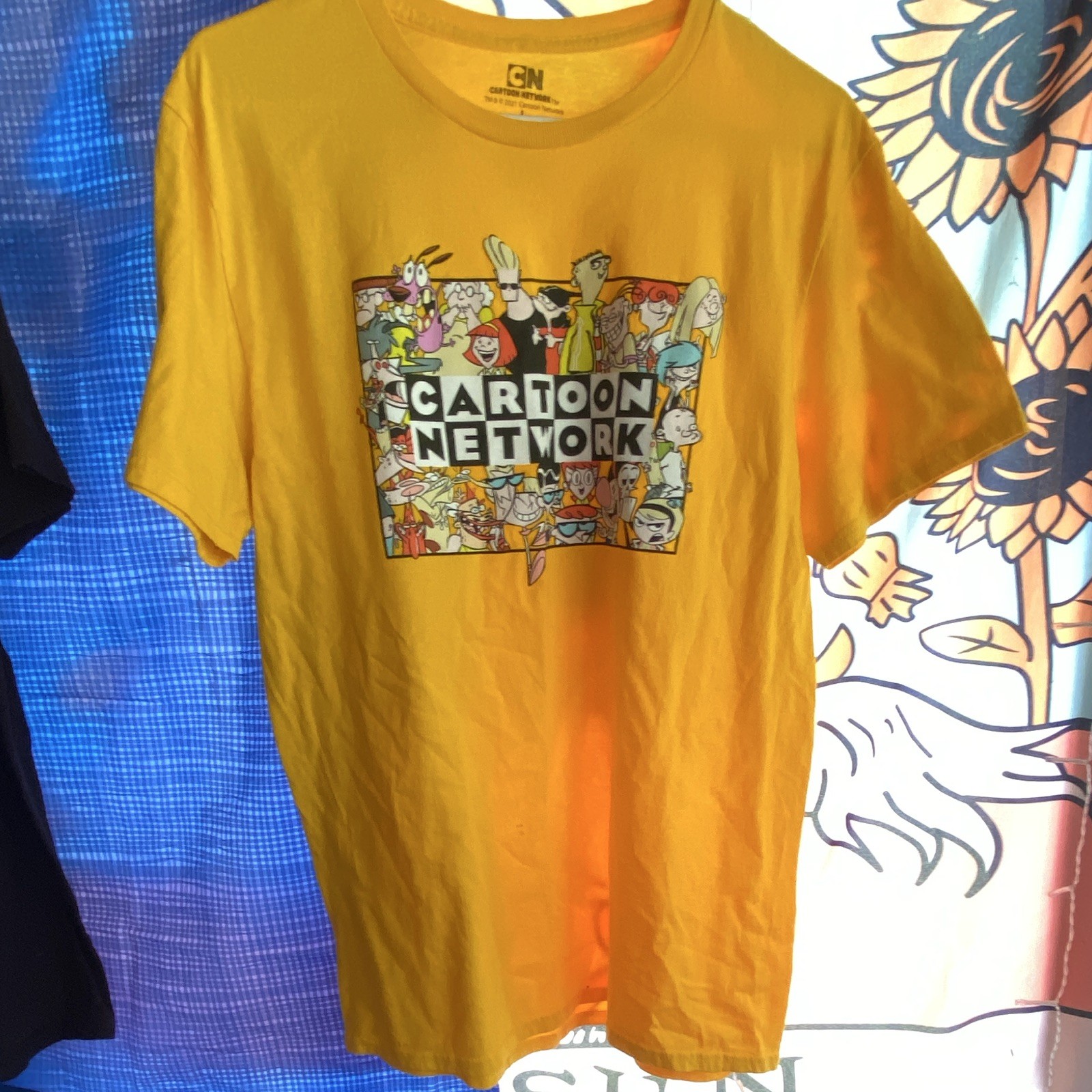 Cartoon Network Men's L Yellow Graphic Logo Crew Neck Short Sleeve Cotton Tee gallery