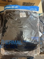 4 Mens mediums THERMAL Shirts Crew-Heavy Weight-2 Black, 2 Brown Individual Wrap