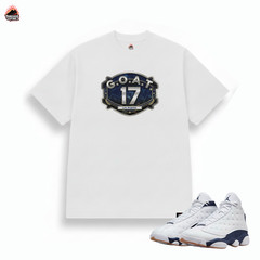 Men’s White Blue T-Shirt L.A. Legend Tees To Match Air Jordan 13 Midnight Navy