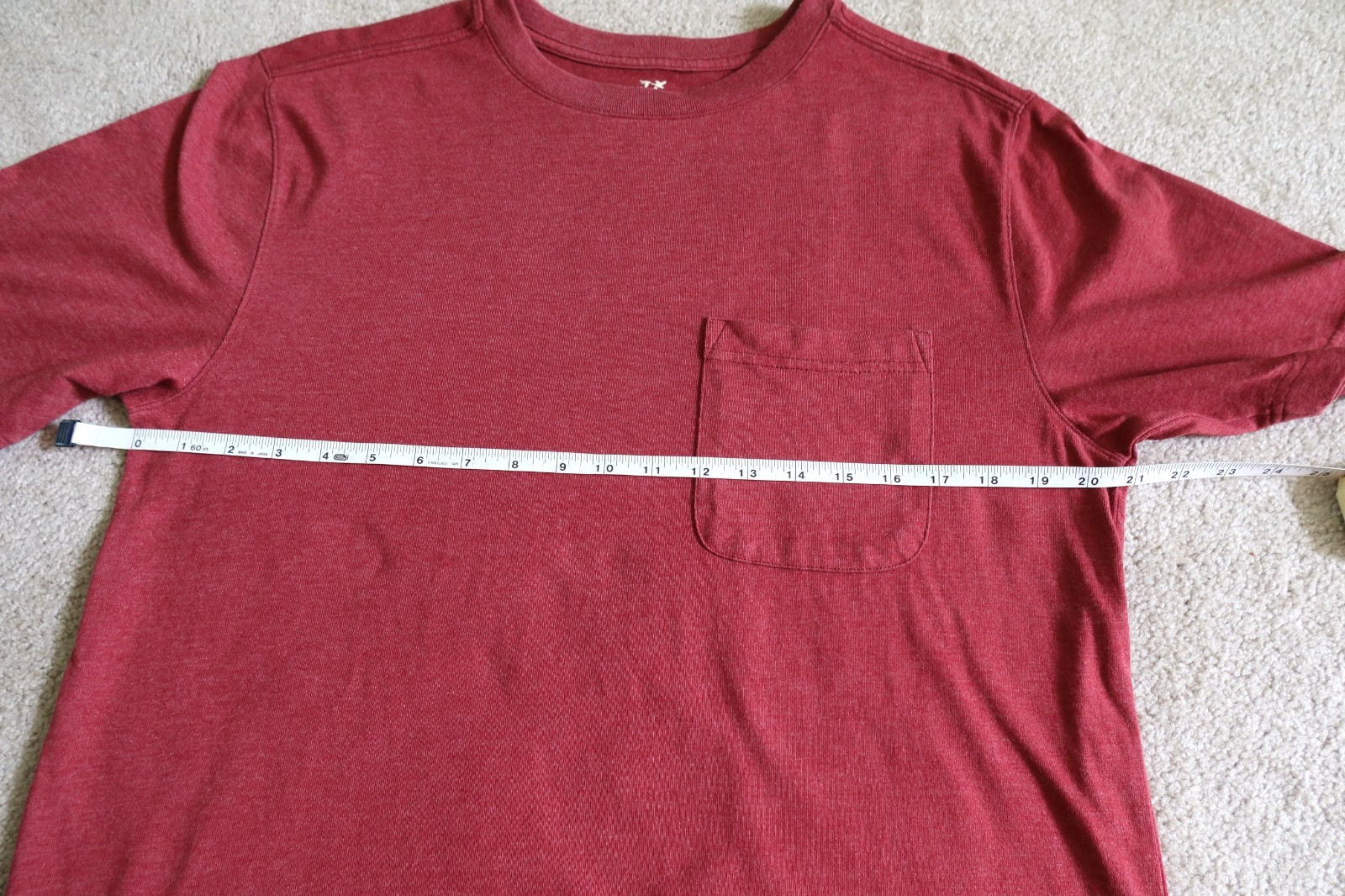 Outdoor Life River Washed Tee Shirt Mens Medium Red Pocket Short Sleeve gallery