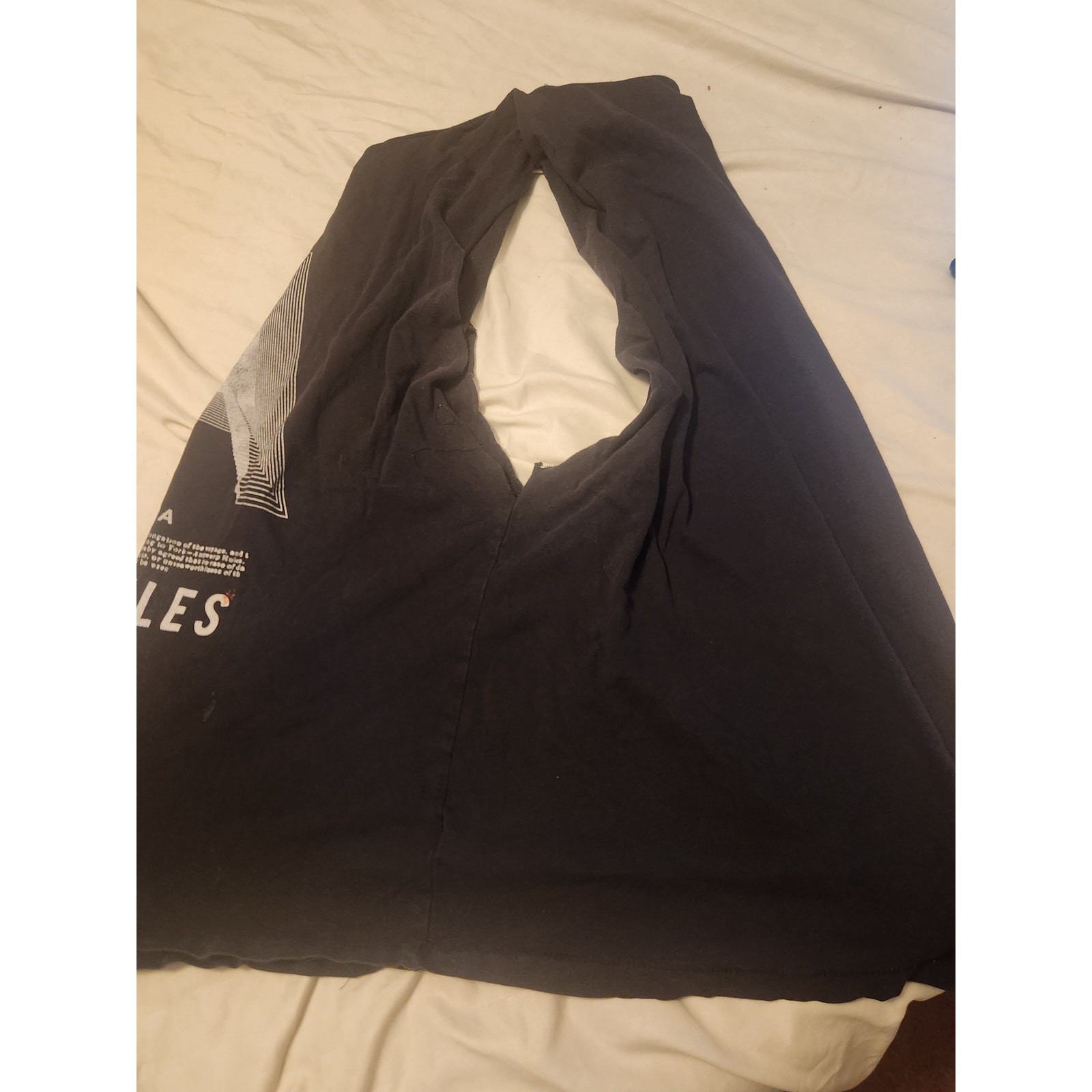 Free State Graphic Streetwear Black Tee California distressed WIP sz Large faded gallery
