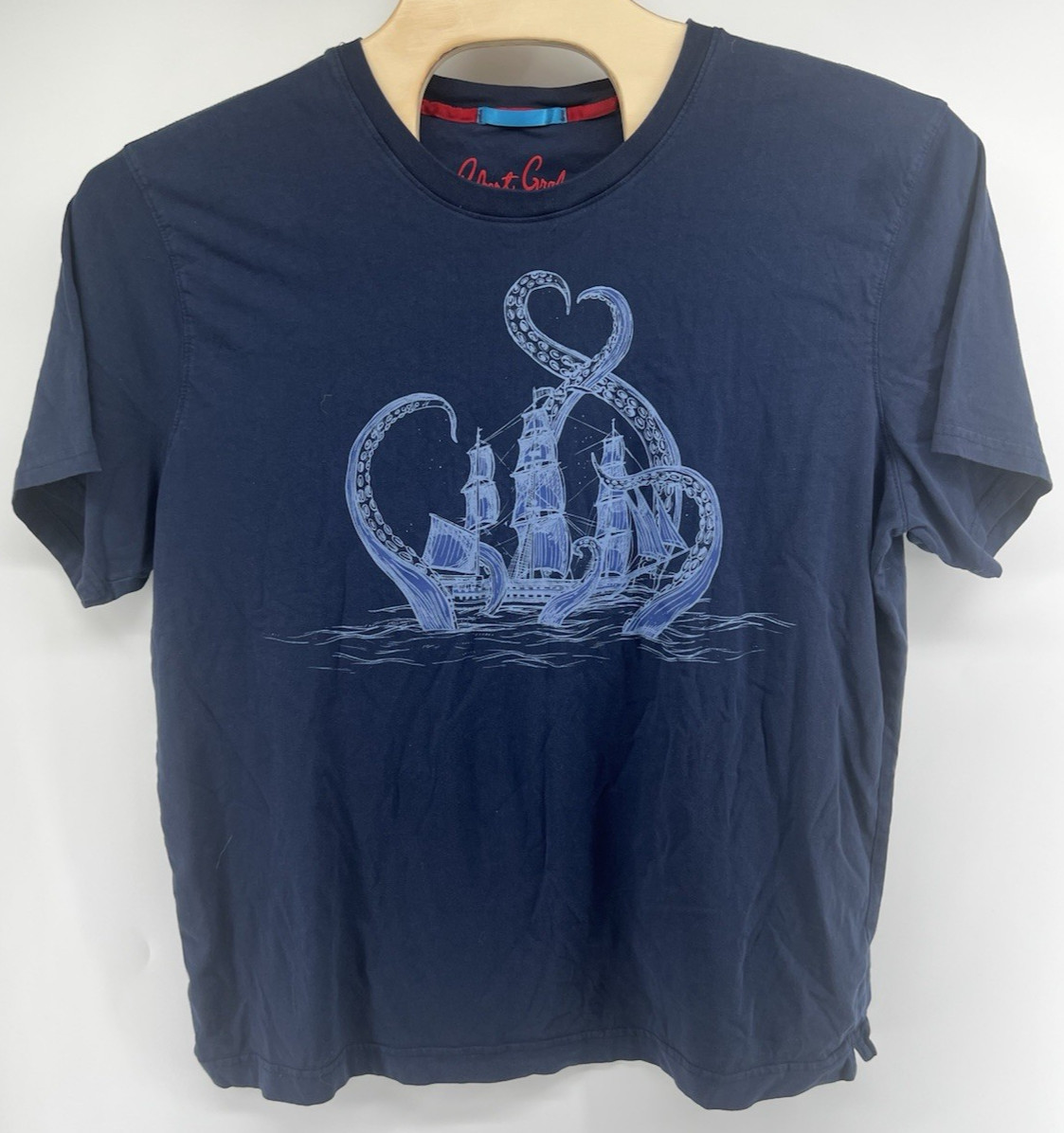 Robert Graham T Shirt Mens XXL 2XL Kraken Nautical Schooner Cotton Short Sleeved