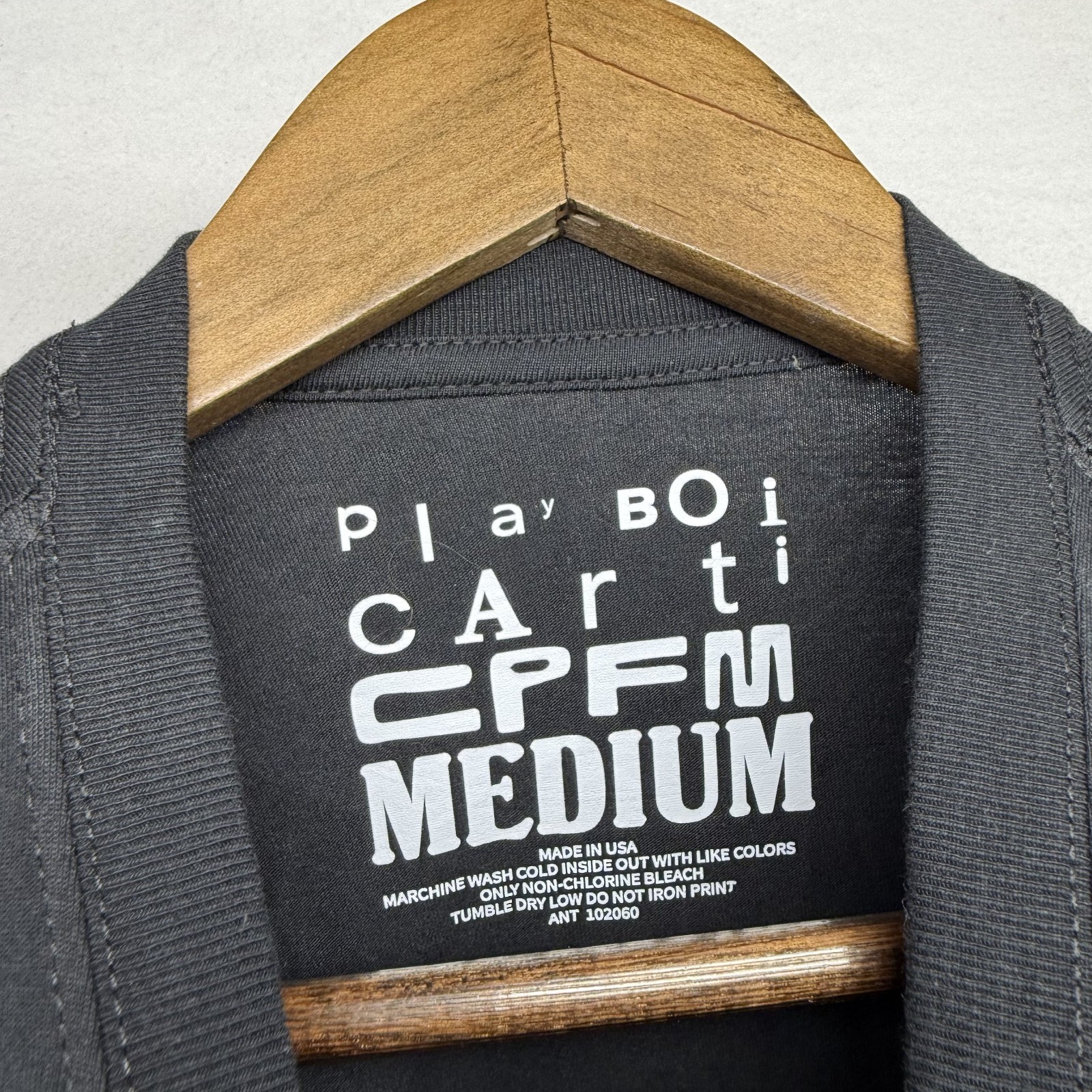Playboi Carti Shirt men's Large Black CPFM Merch Made In USA Spellout Logo gallery