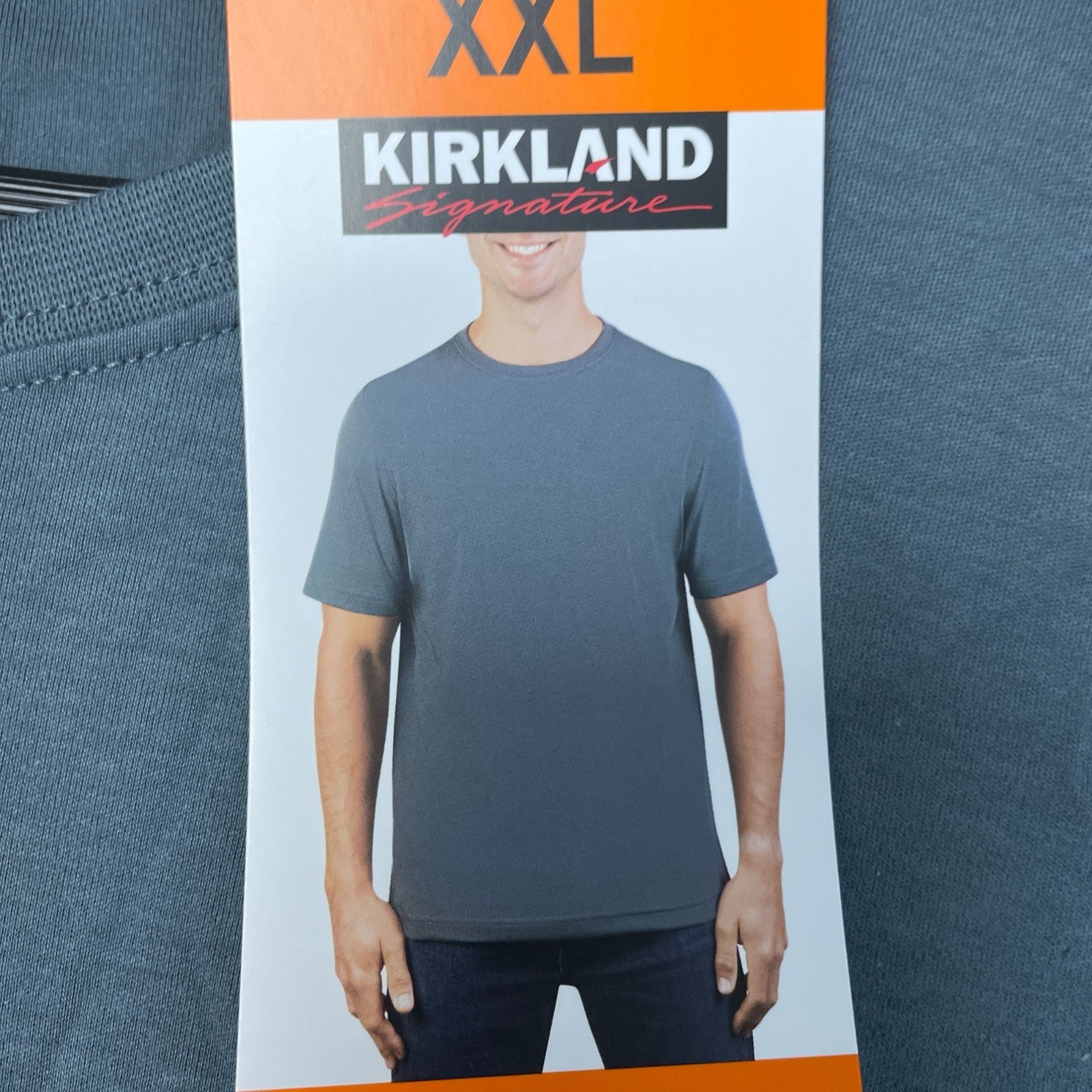 Kirkland Signature Men's XXL Blue Pima Cotton Crewneck T-Shirt K1369 gallery