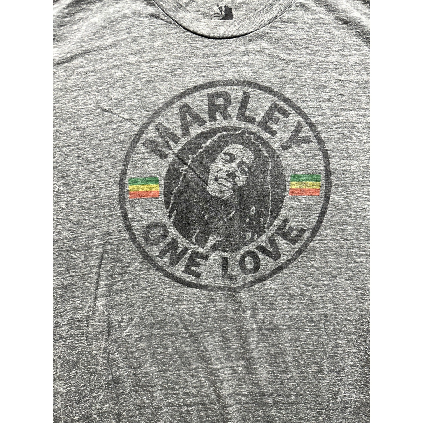 Zion Bob Marley One Love Graphic T Shirt Size XL Gray Reggae Rootswear gallery