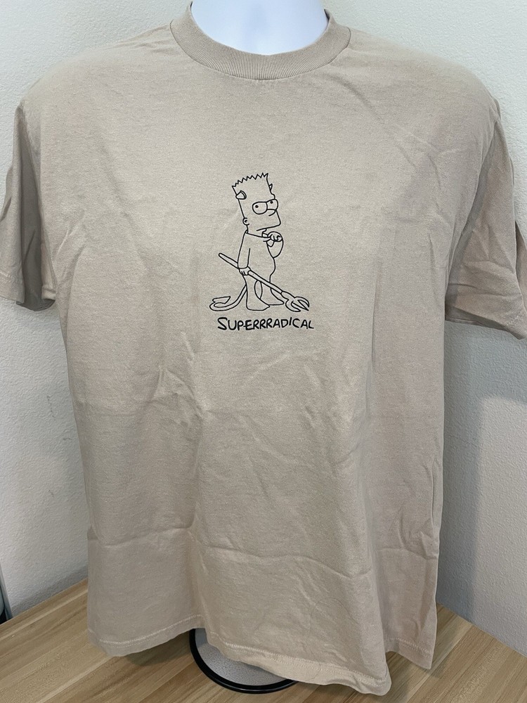 SuperrRadical Large Brown Devil BART Simpson T Shirt Superr Radical