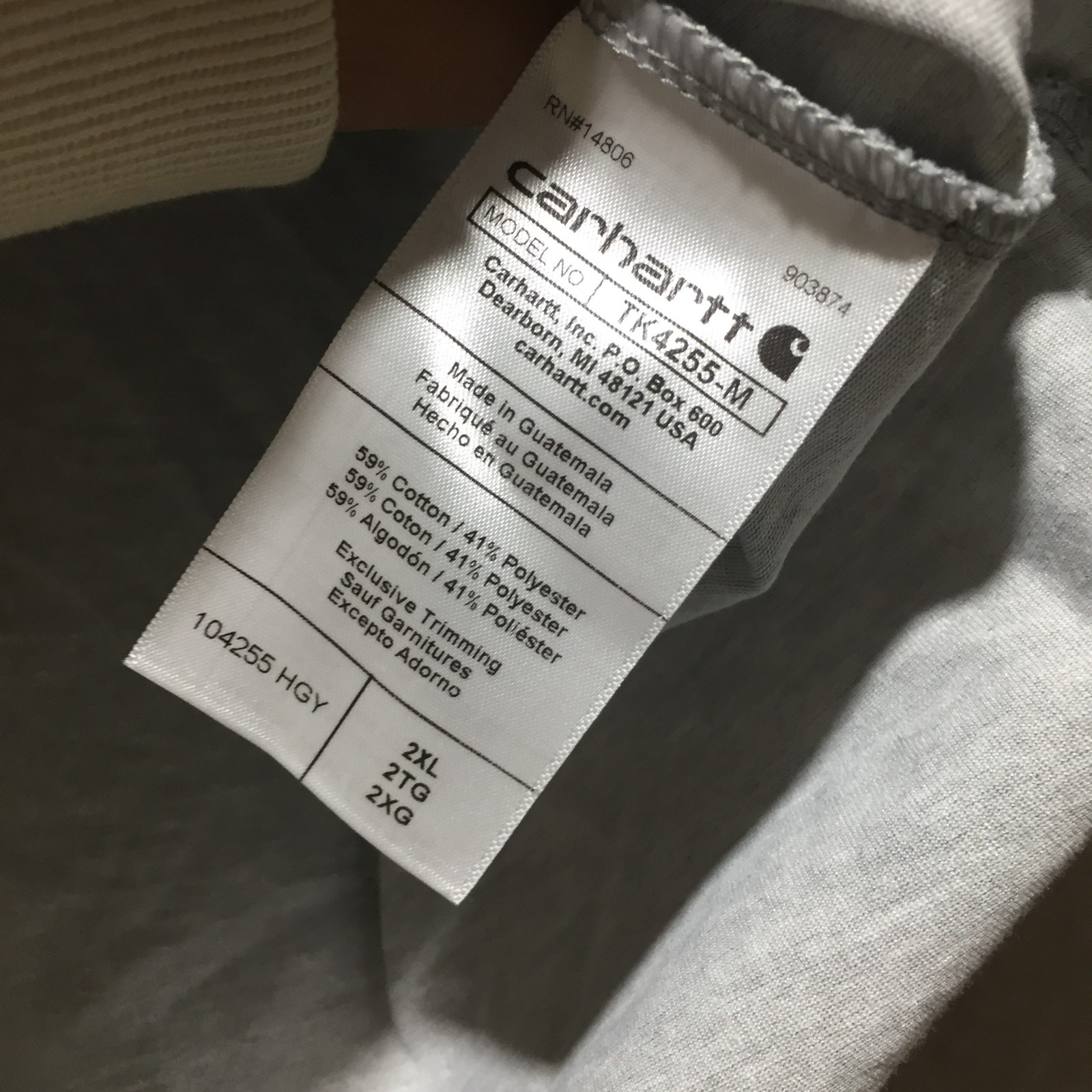 Carhartt Force 1/4 Zip Shirt Mens 2XL Relaxed Fit COMPANY LOGO Long Slv Pocket gallery