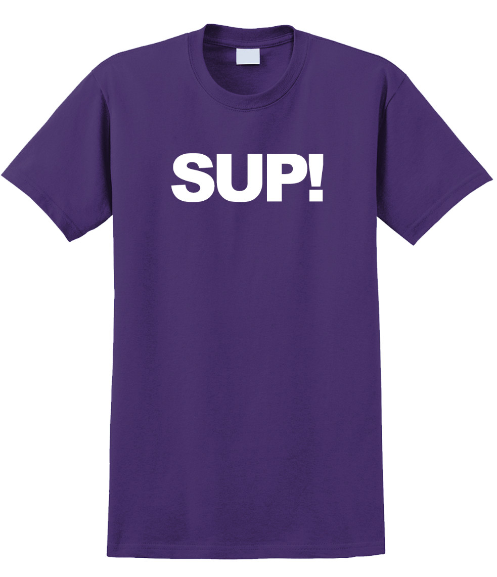 Sup T-Shirt Short Sleeve Graphic Tee Unisex apparel Text logo design. gallery