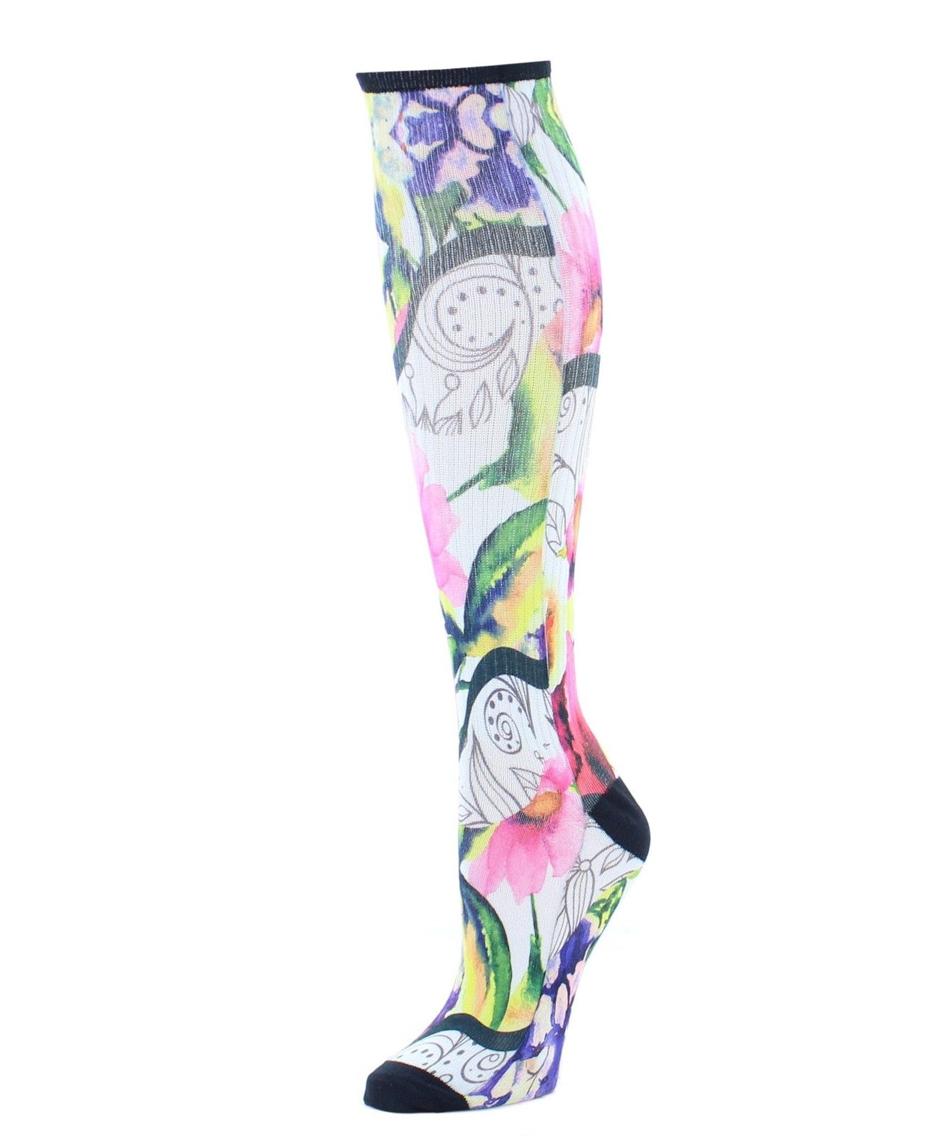 Floral Classics Cotton Blend Knee High Sock for Women Dress Casual Trouser gallery