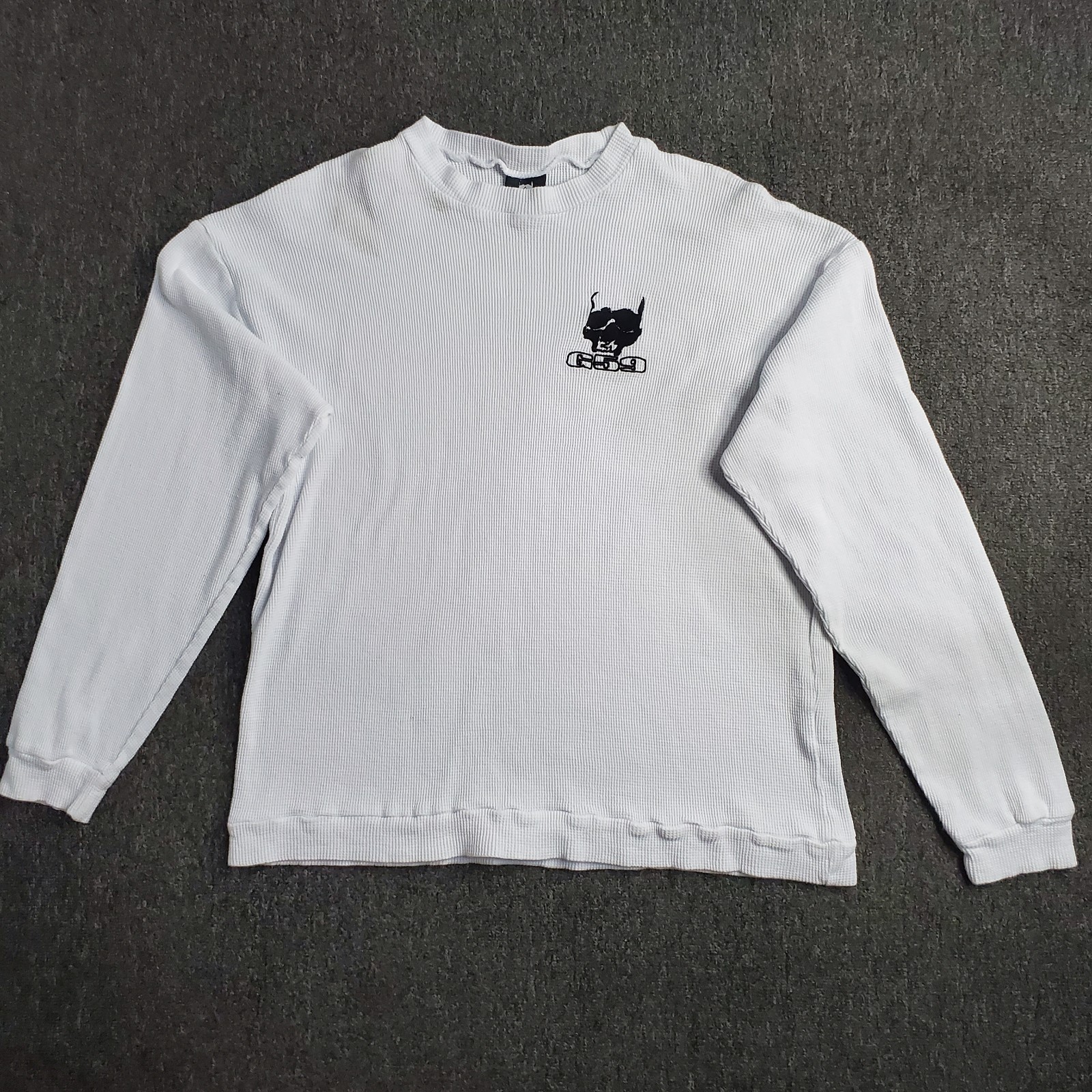 Suicideboys Thermal Shirt Mens XL White G59 Records Logo Long Sleeve Waffle Knit