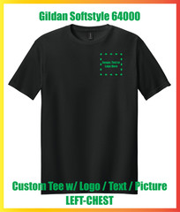 Custom Printed Tee T-Shirt Gildan Softstyle Your Text Picture Logo Customized T