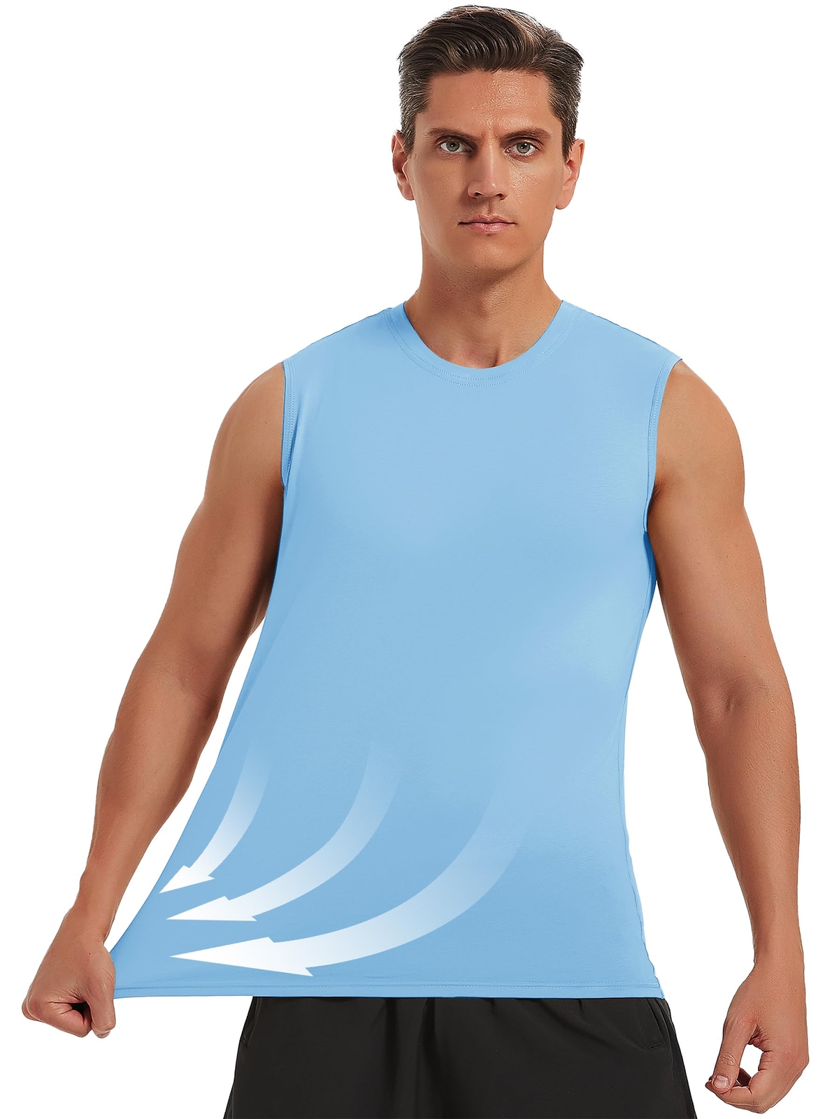 Men's Sleeveless Muscle Shirts Gym Workout Bodybuilding Quick Dry Casual Vest T gallery