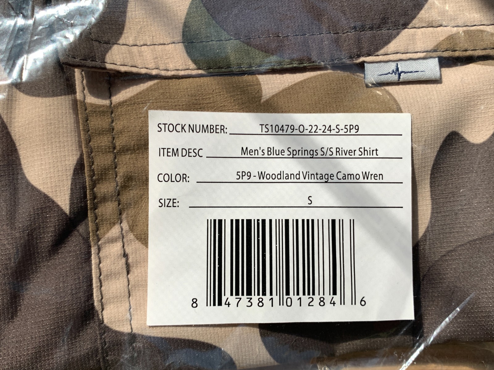 Habit Blue Springs River Shirt Mens Short Sleeve Camo Size S New With Tags gallery