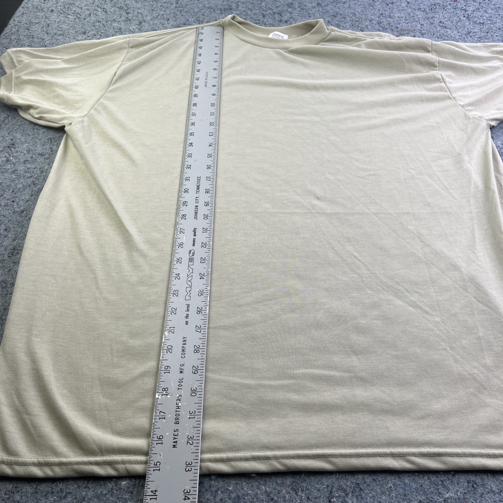 XXXL Desert Sand/Tan Tee Shirt. Blank. Military. 100% Polyester. gallery