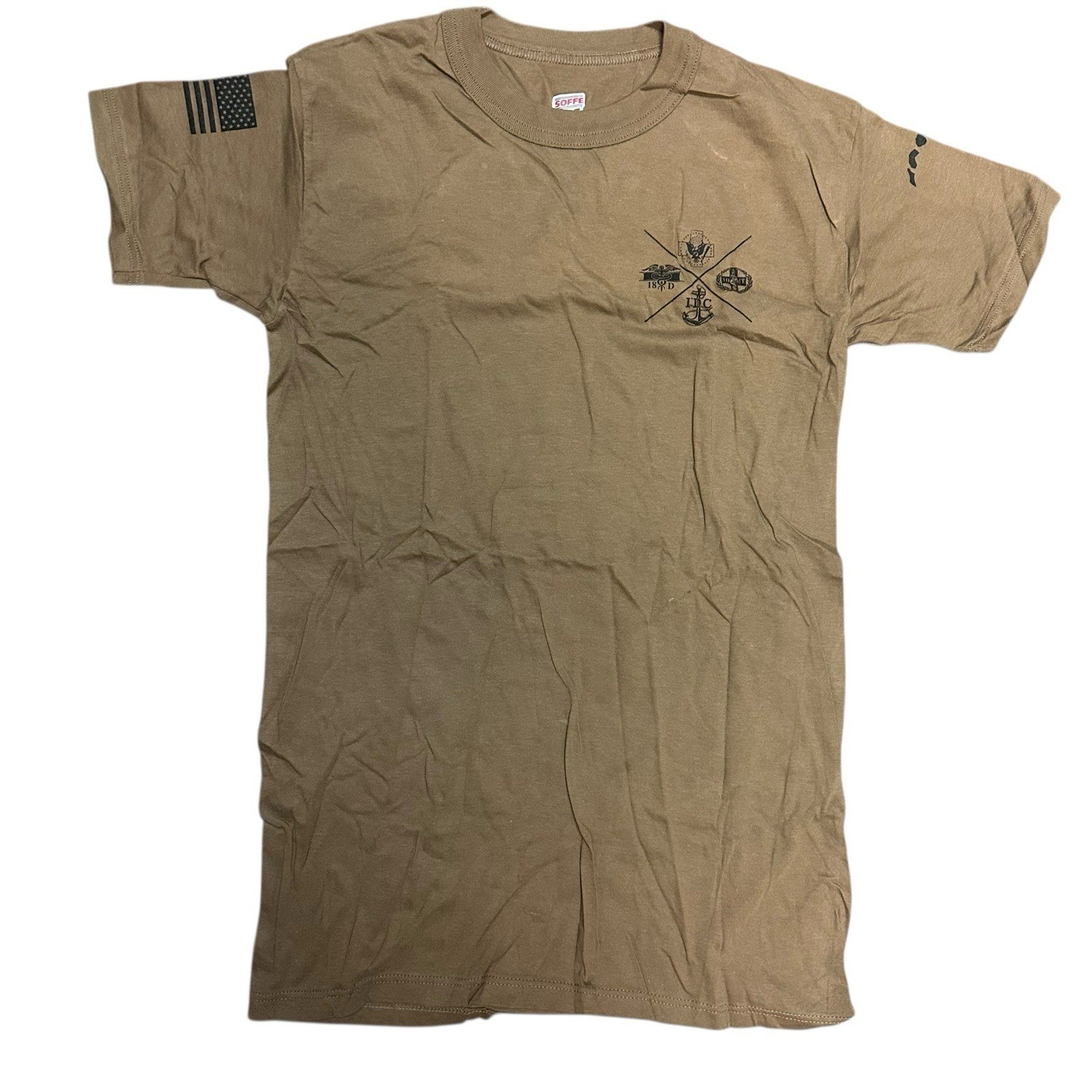 Khaki Military Shirt Mens "POW MIA" Size Small gallery
