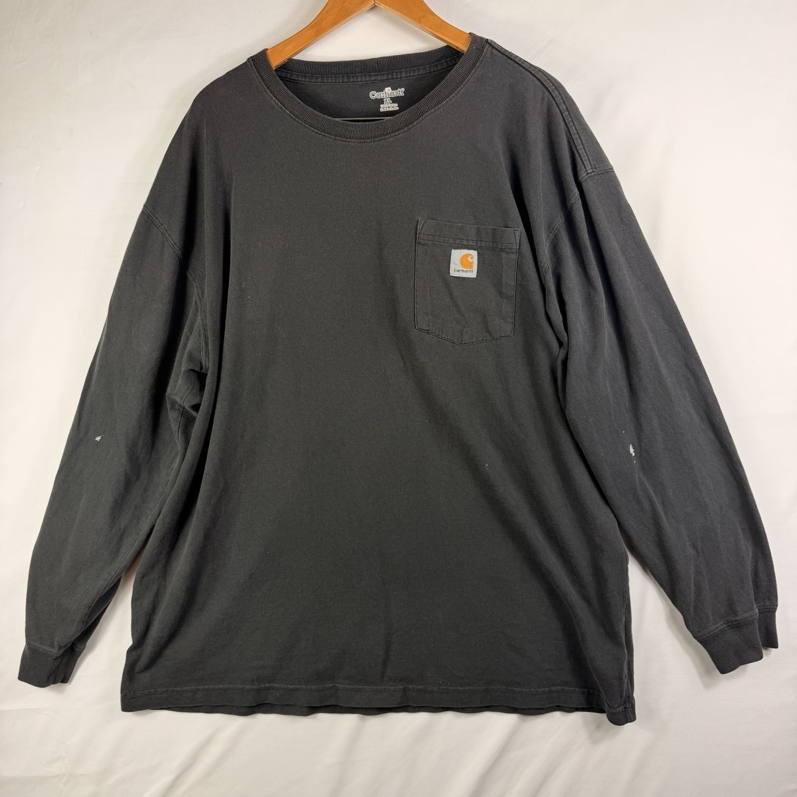 Carhartt Shirt Men’s XL Gray Original Fit 100% Cotton Long Sleeve Pocket K126 gallery