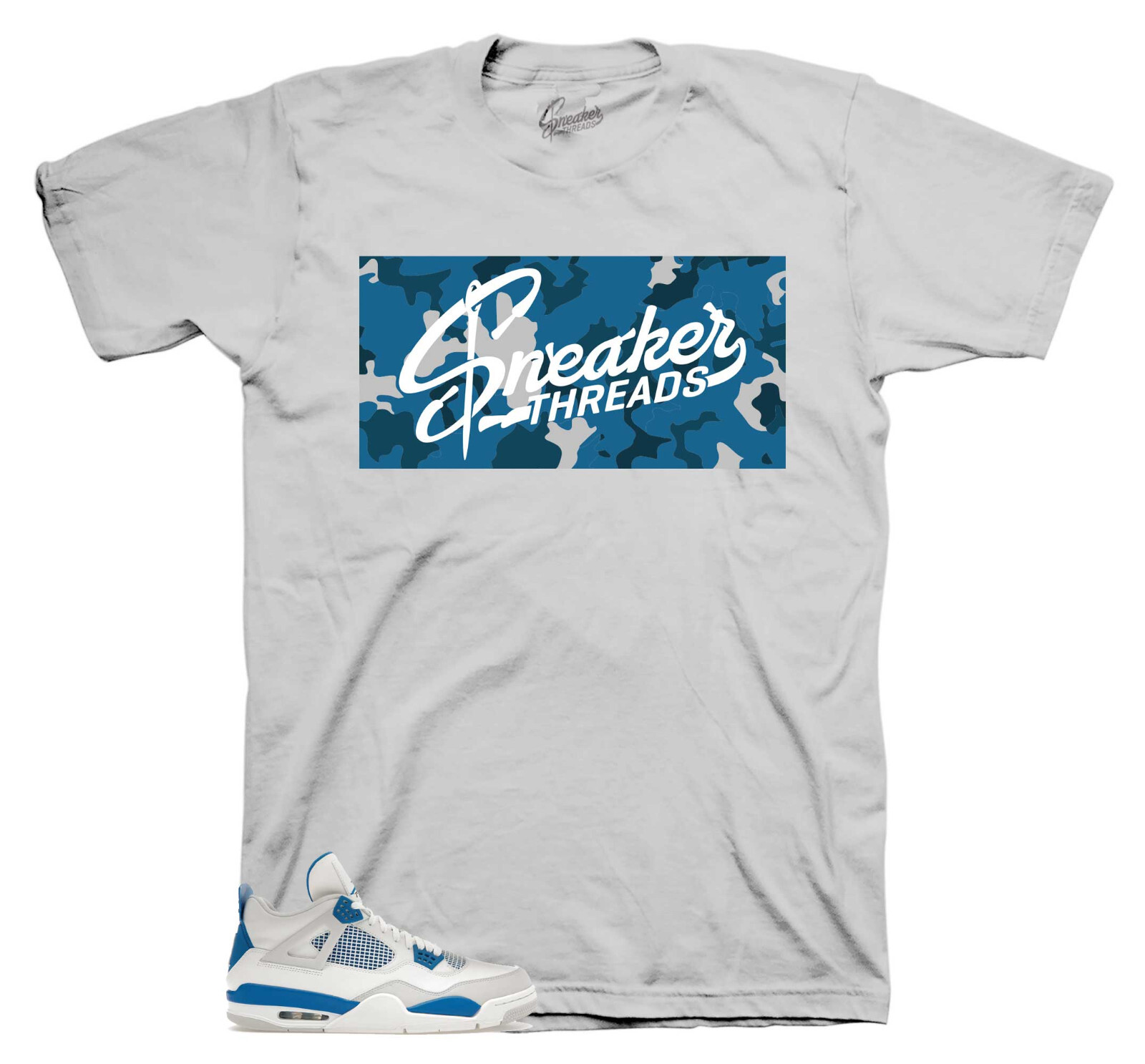Sneaker Tees Match Jordan 4 Industrial Blue Shoes Military - ST Box Shirt gallery