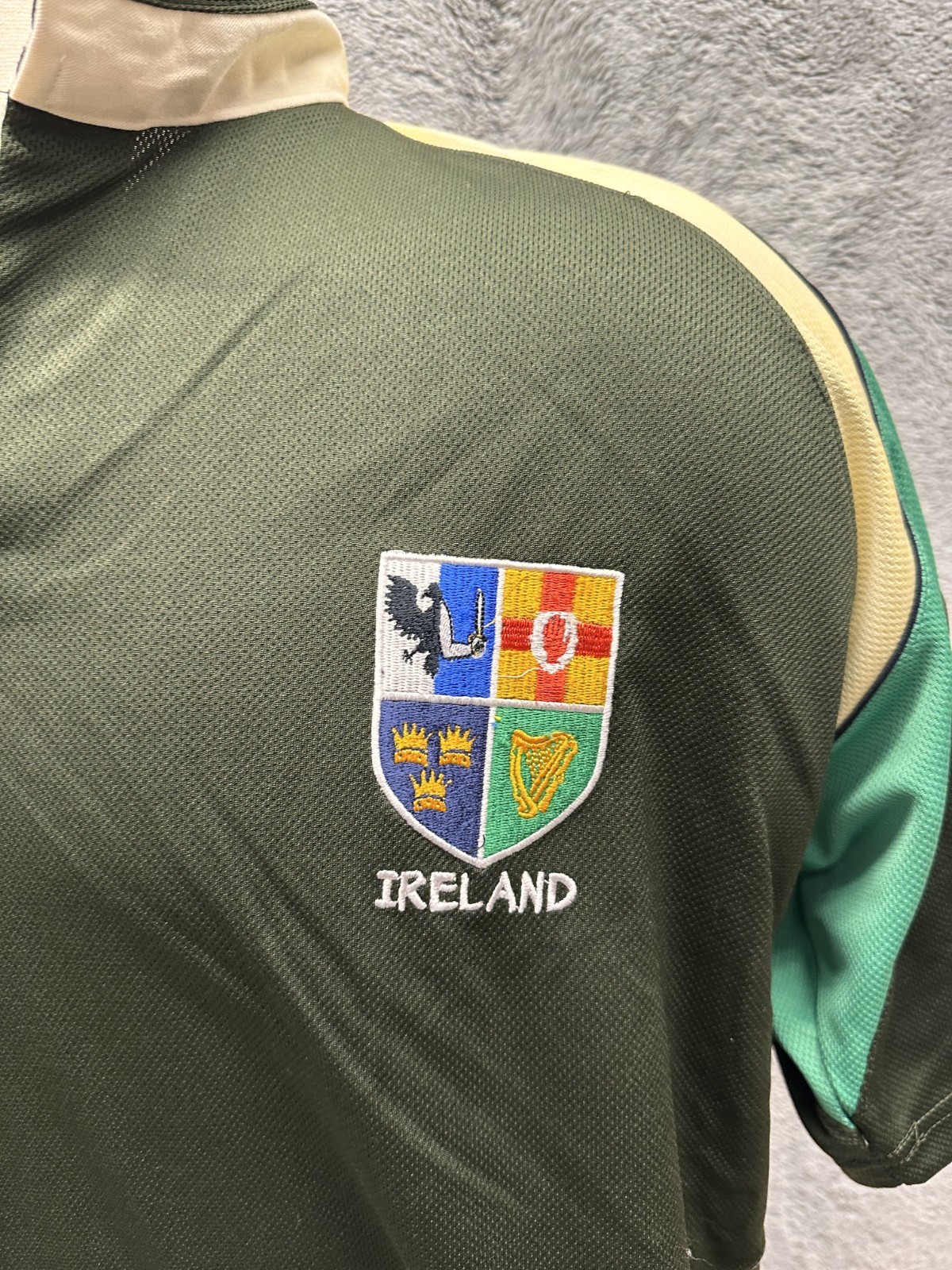 Vintage Y2K Ireland Four Provinces Rugby Shirt Olive Green Live For Rugby L gallery