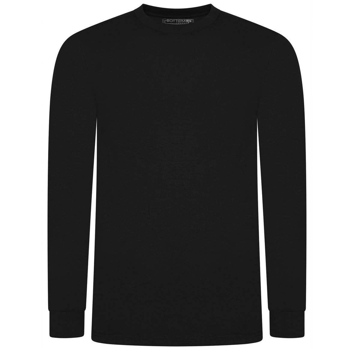 Men's T-Shirt Long Sleeve 100% Cotton 1, 3, 5 Pack Plain Crew Neck Tees XS- 5XL gallery