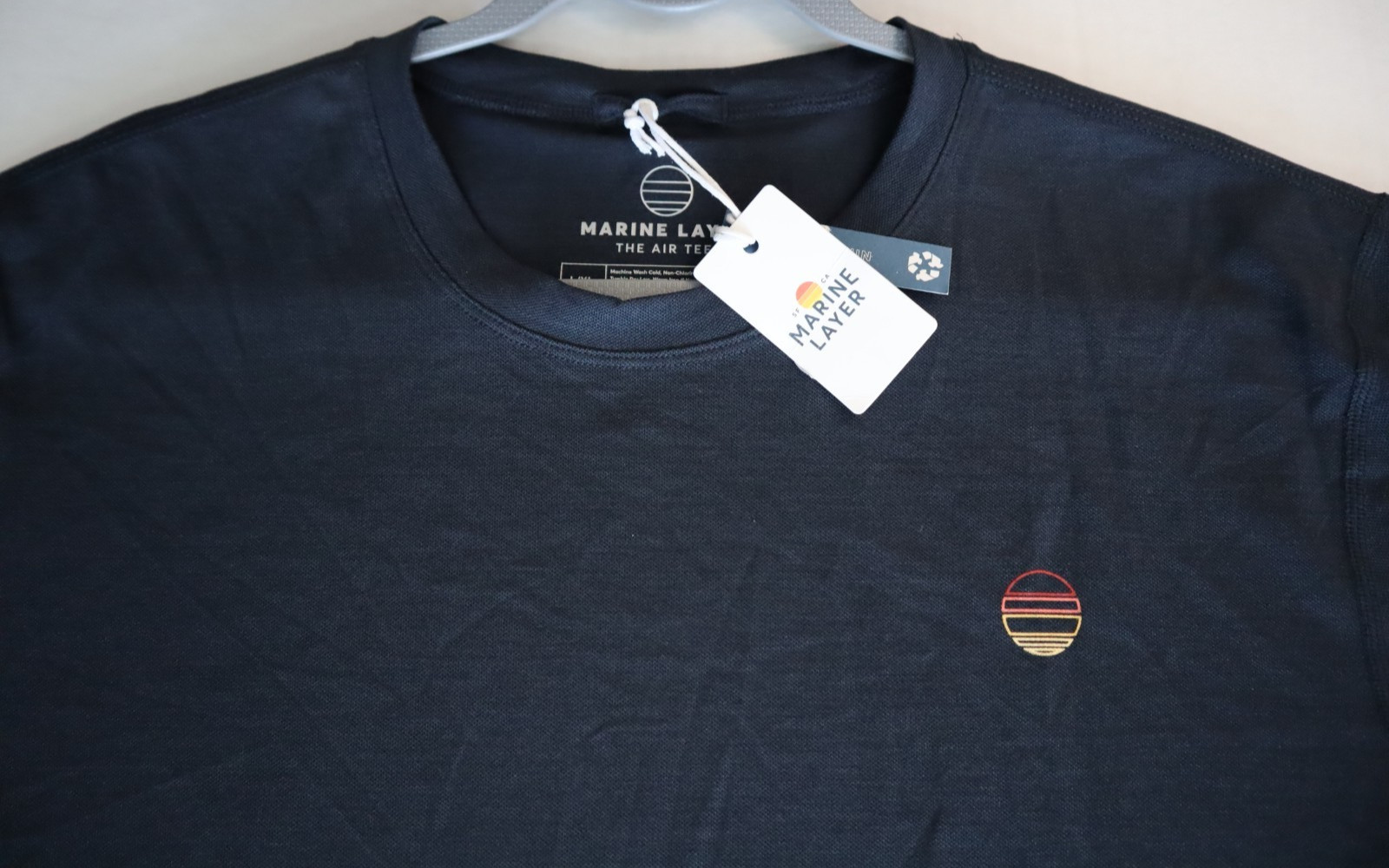Marine Layer 14965 Men's Sz L/XL Sky Captain Blue Air Crew Tee Shirt gallery