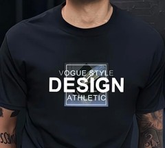 Kaymaluxe Men’s Black Graphic Tee Modern Athletic Streetwear T-Shirt
