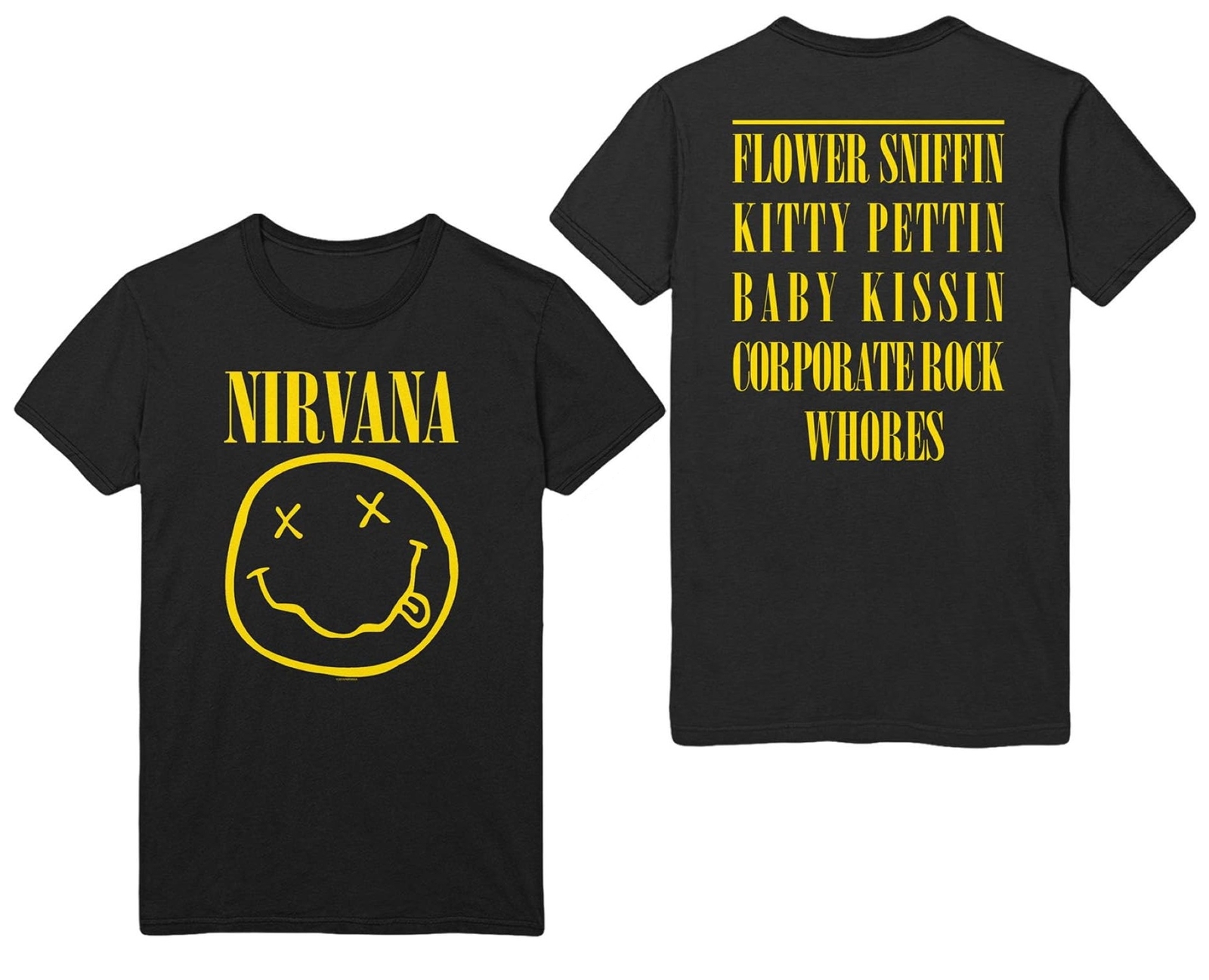 Authentic Nirvana Yellow Happy Face Flower Sniffin' T-Shirt S-2XL NEW gallery