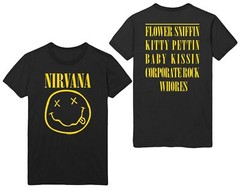 Authentic Nirvana Yellow Happy Face Flower Sniffin’ T-Shirt S-2XL NEW
