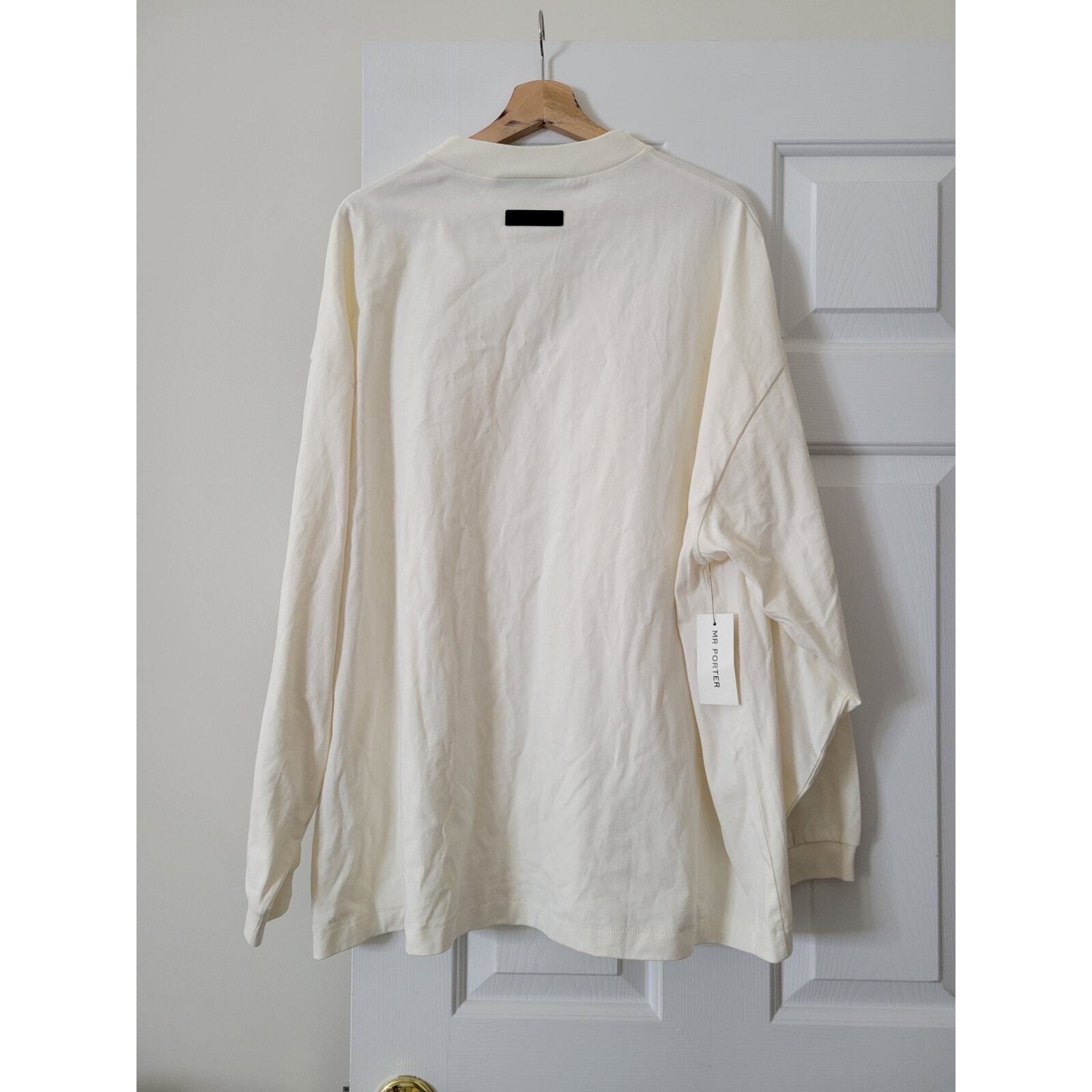 FEAR OF GOD – ESSENTIALS CORE LONG SLEEVE TEE – CLOUD DANCER – M NWT
