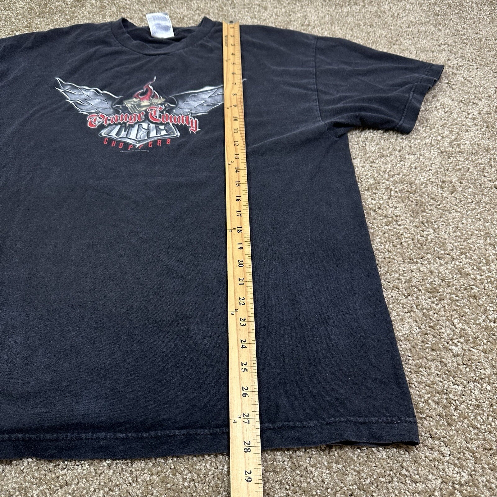 Vintage Y2K Orange County Chopper Flames T-shirt Size XL OCC Biker Motorcycle gallery