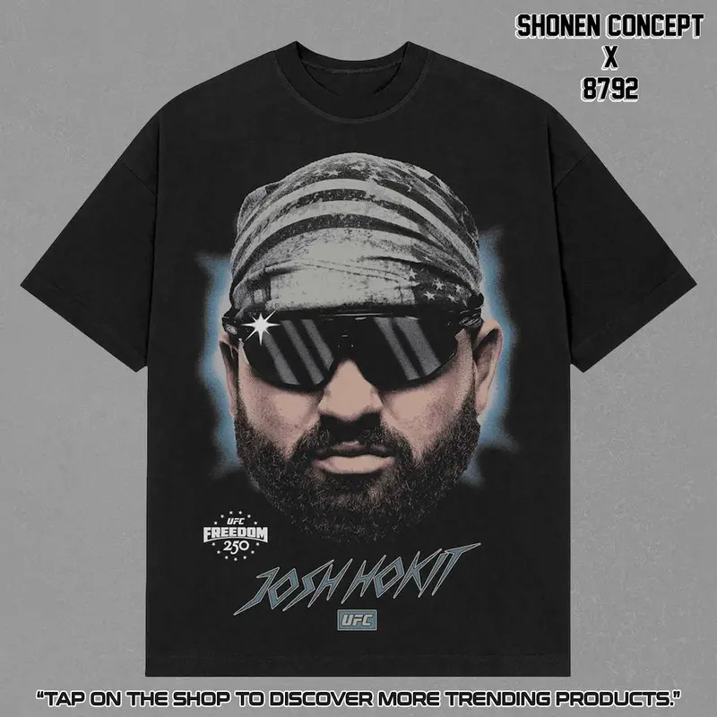 Josh Hokit UFC Freedom 250 T-Shirt Vintage MMA Fighter Men Graphic Tee gallery