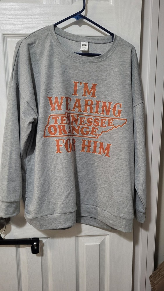 I’m Wearing Tennessee Orange For Him Graphic Tshirt Size 2XL Long Sleeve